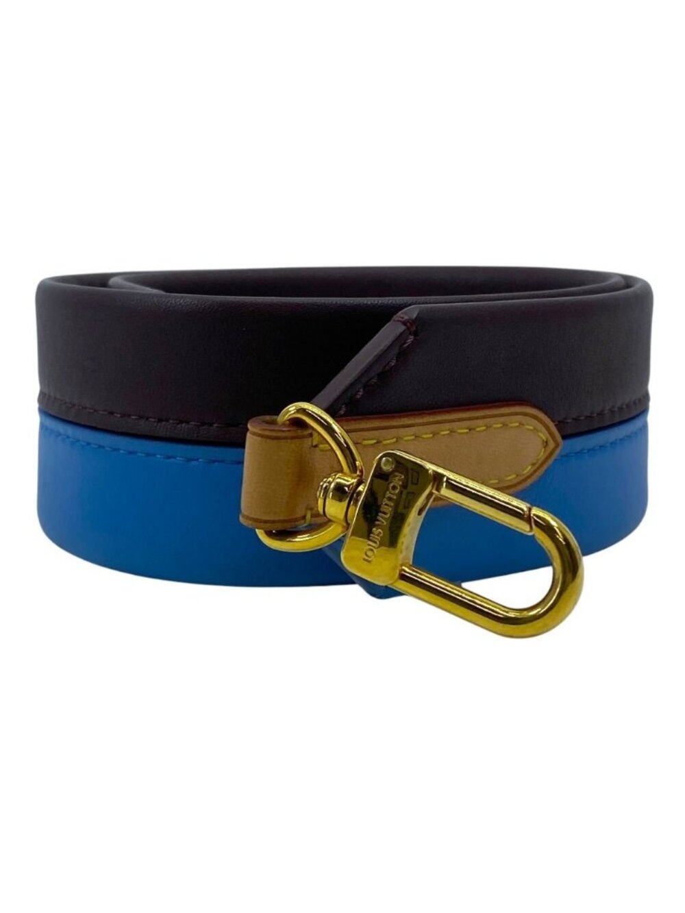 Louis Vuitton Cluny MM Shoulder Strap Leather Blue Brown